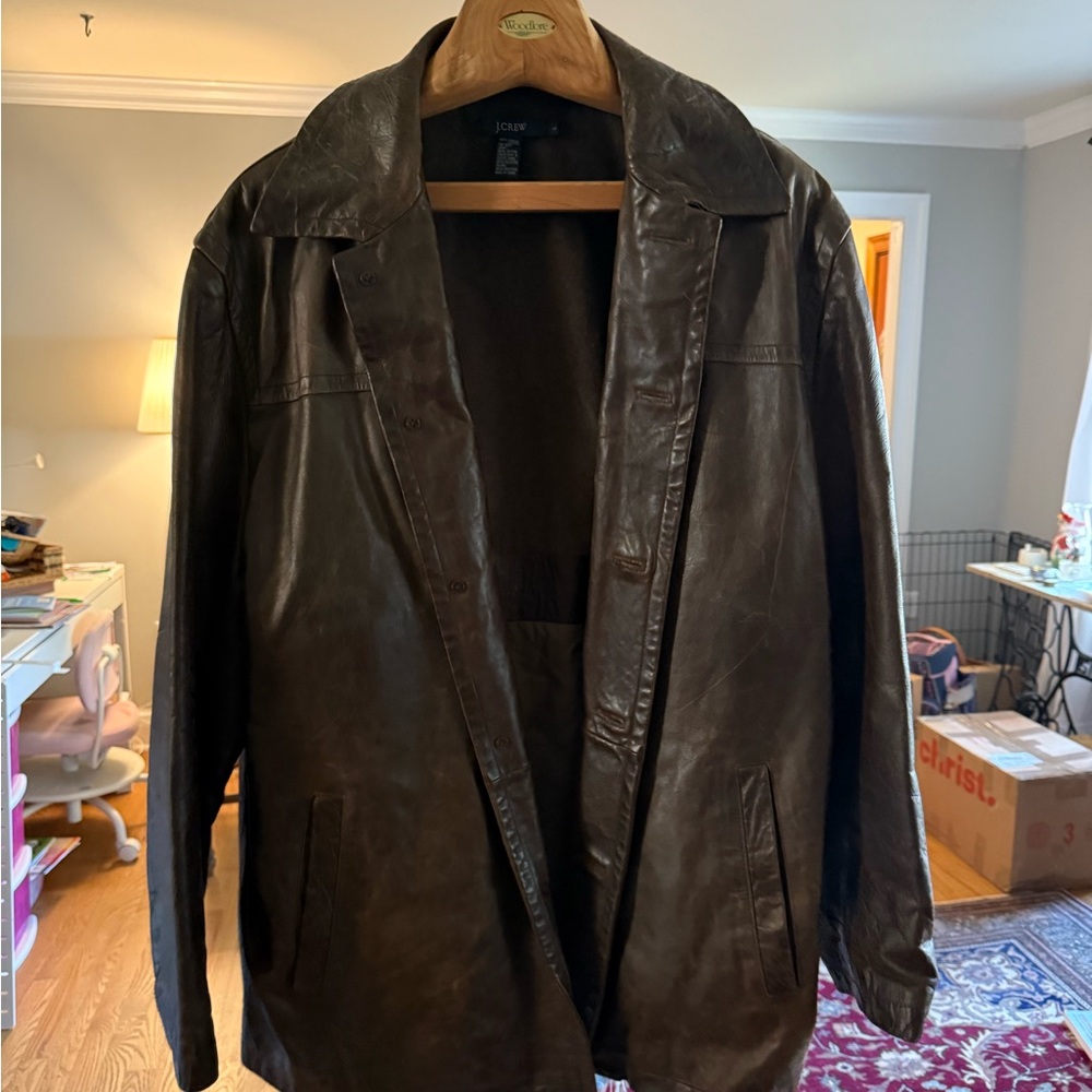 J. Crew Dark Brown Leather Jacket